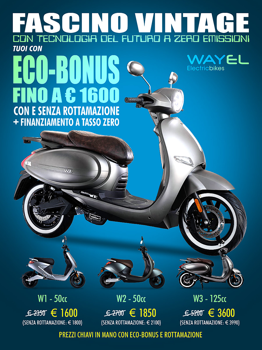 Scooter elettrici Wayel con incentivo ECO Bonus